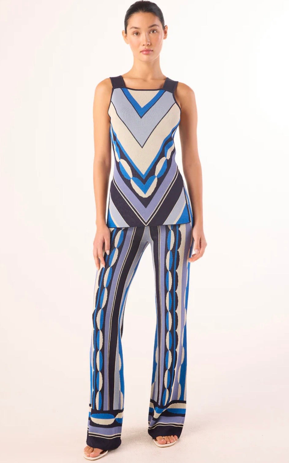 Marla Pant Geo Stripe Knit
