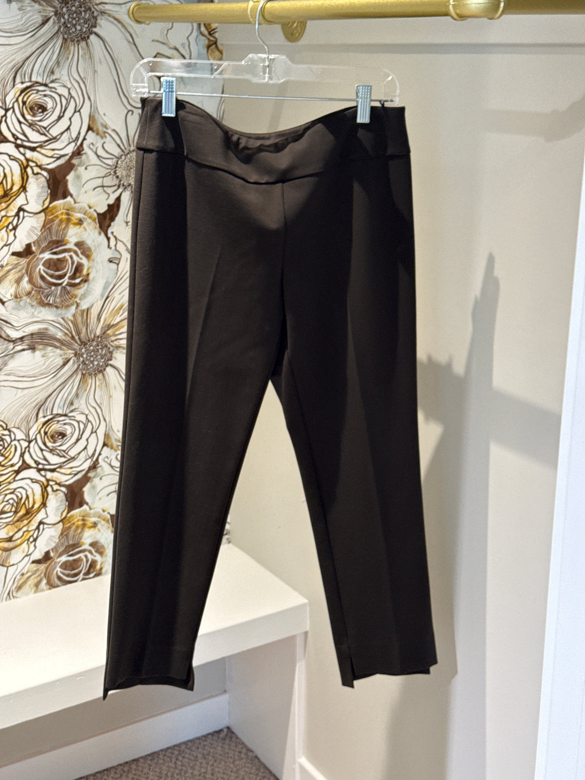 Olive Step Hem Ankle Pant