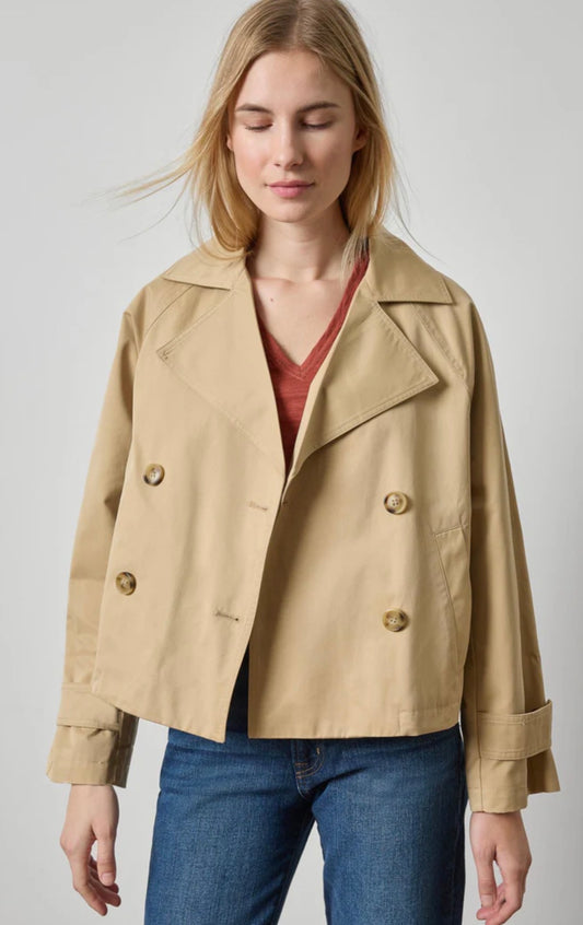 Double Breasted Short Trench
