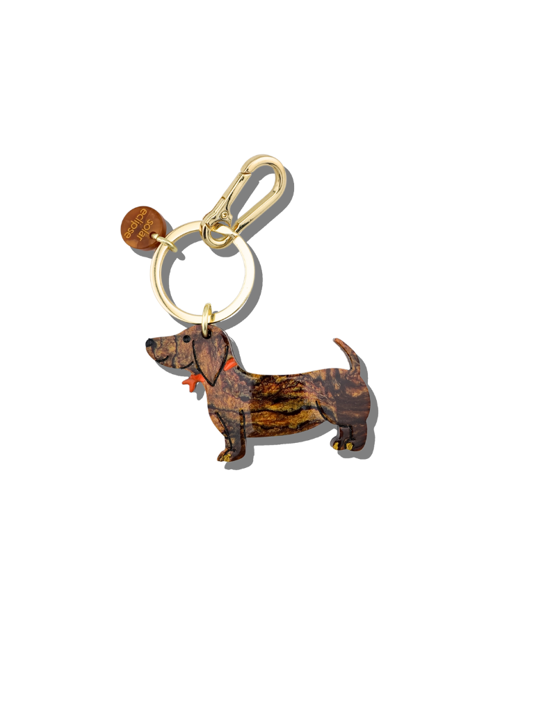 Dachshund Dog Bag Charm + Keychain