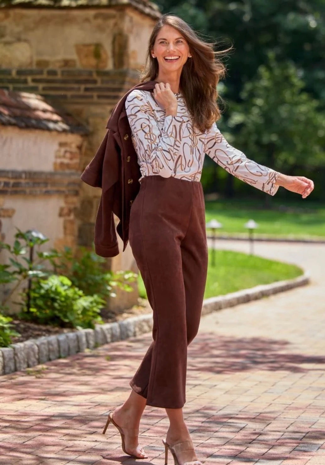 Grayson Pant Faux Suede Espresso