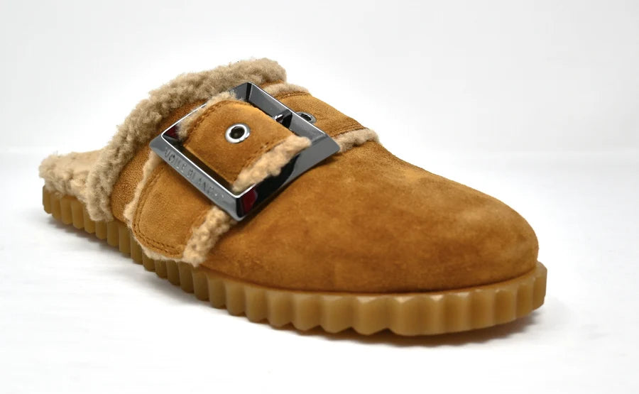 Frederik Suede Fur Slides