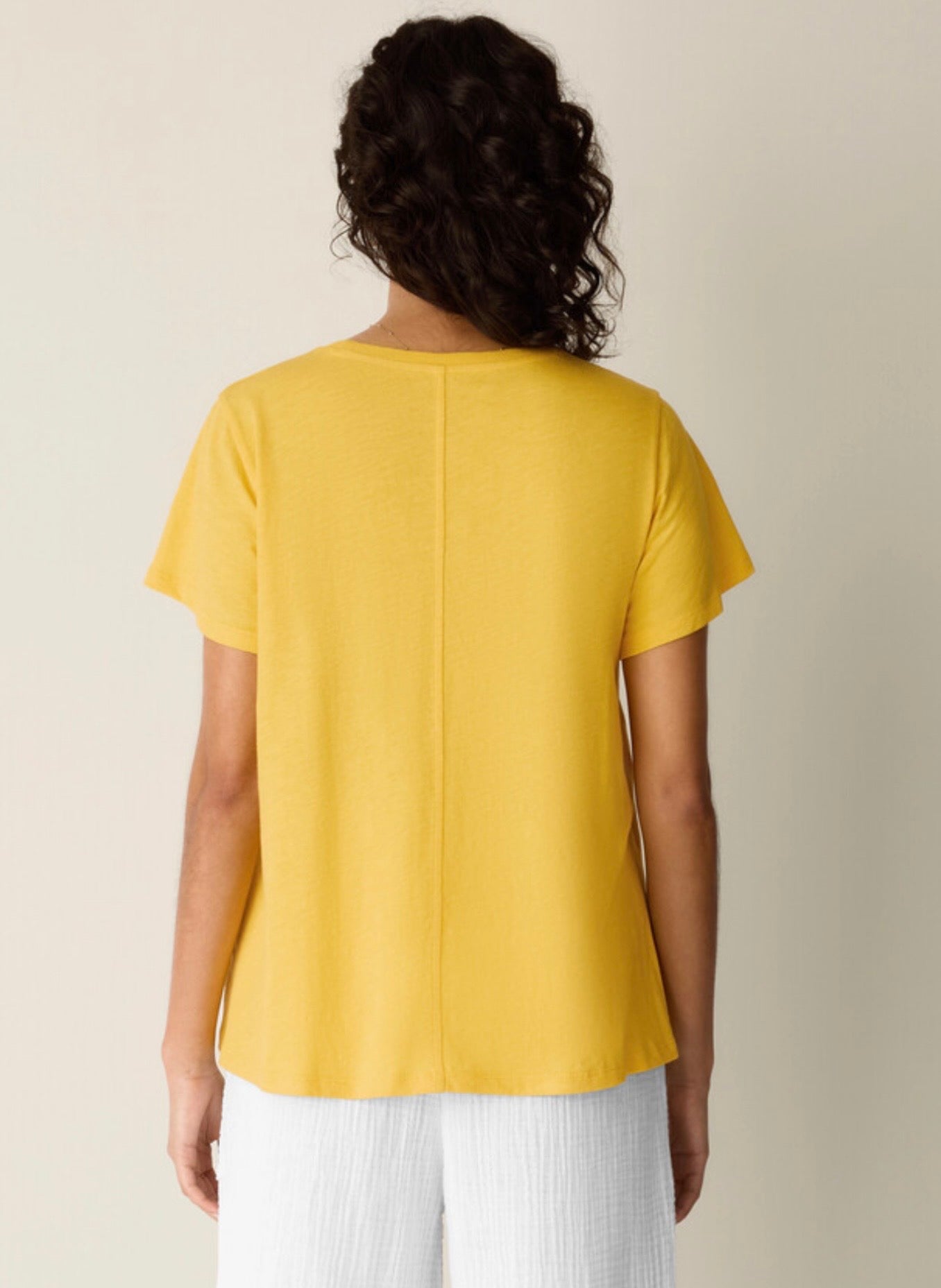 Organic Cotton Slubby Jersey Crew Neck Tee