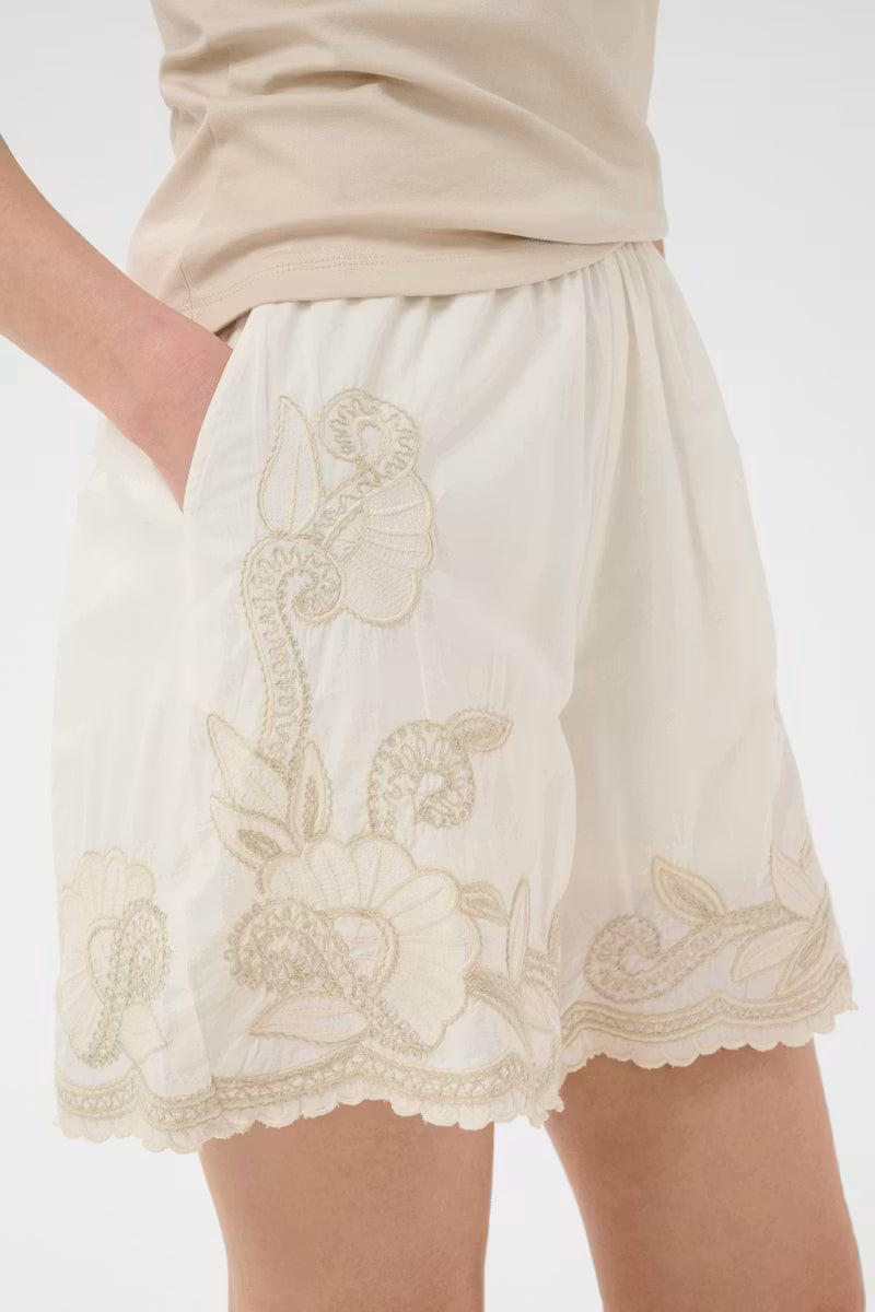 French Oak Embroidered Shorts