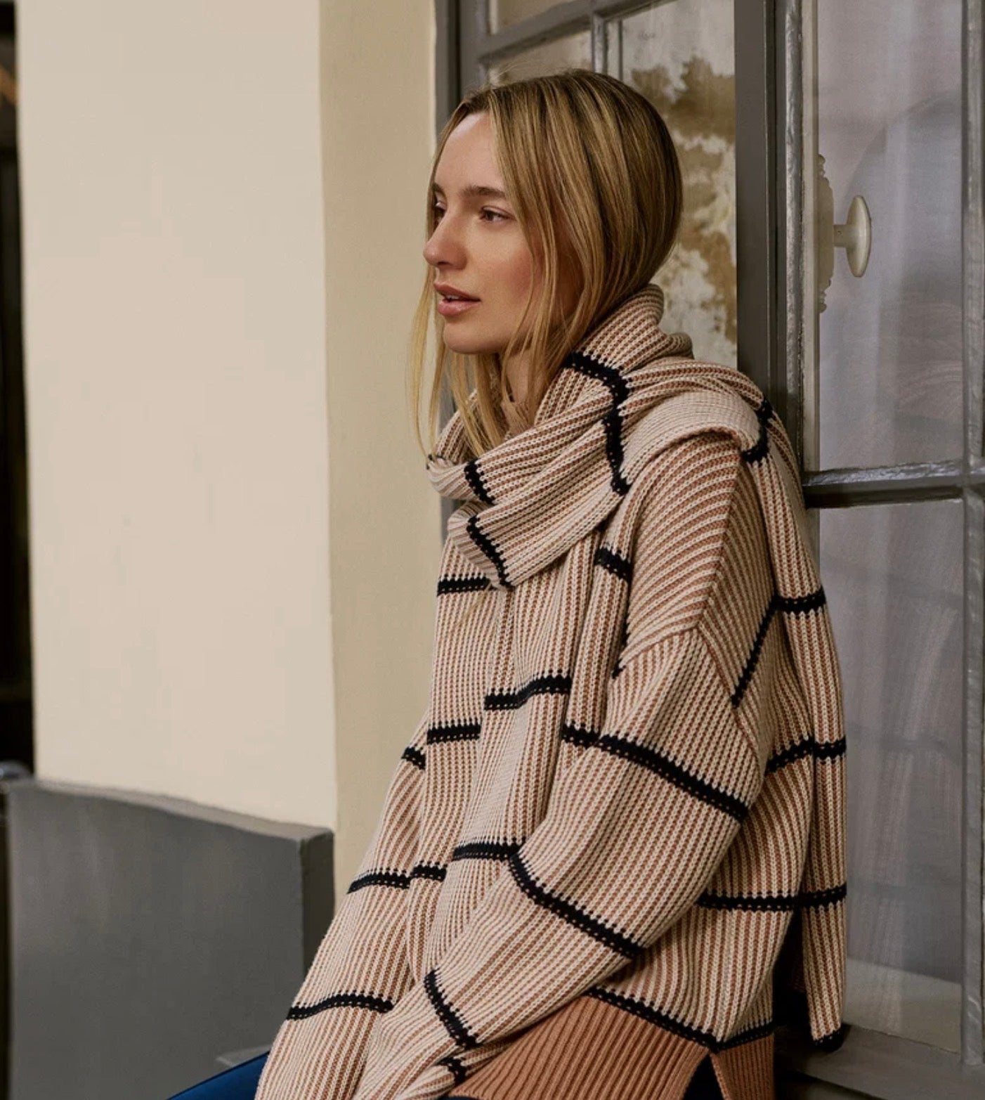 Almeida Knit Scarf Mid Tan