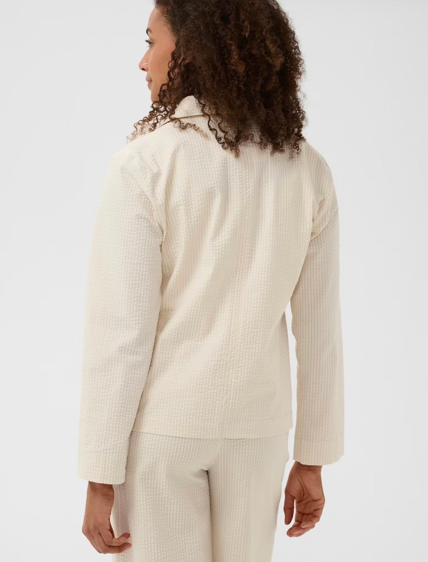 Briddi Casual Jacket Whisper White Stripe