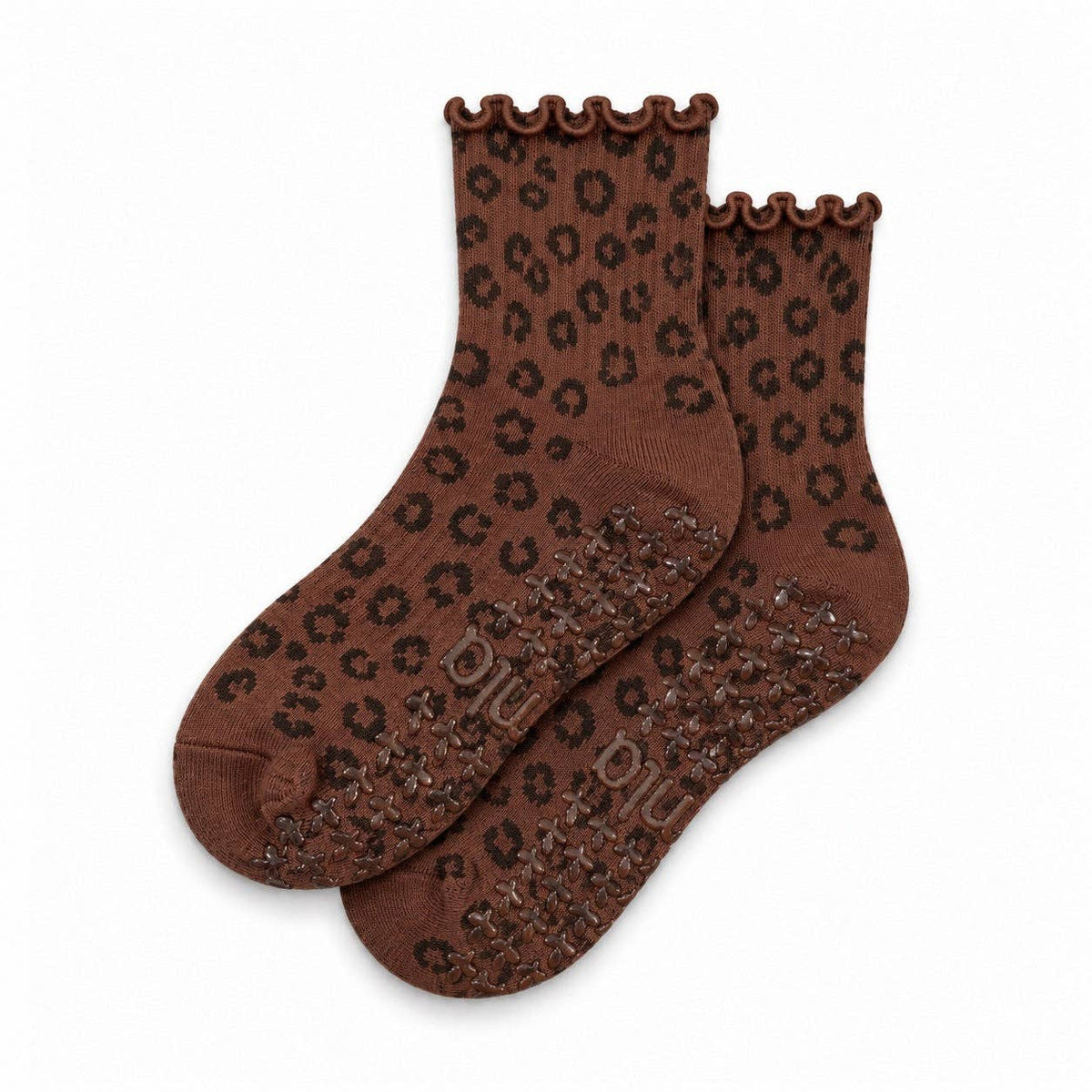 Leopard Animal Print Non-Slip Pilates Grip Socks