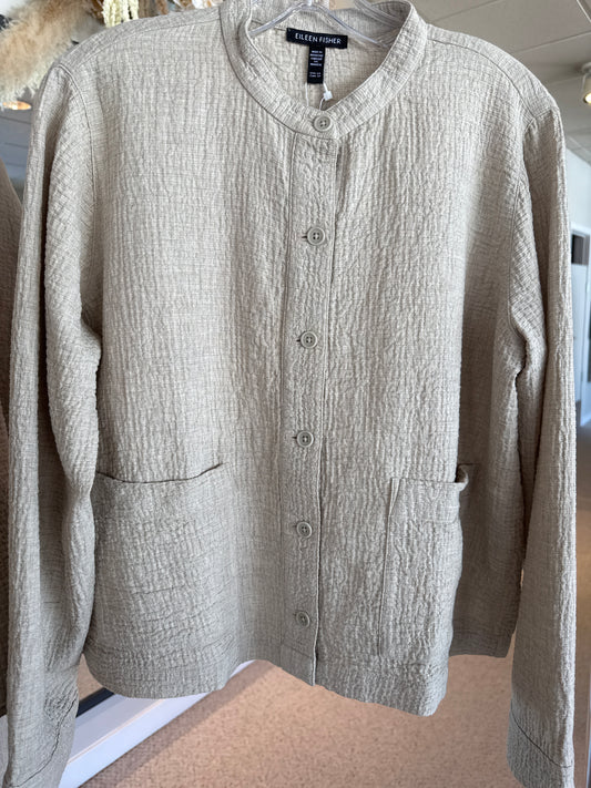 Organic Cotton Doubleweave Shirt Jacket