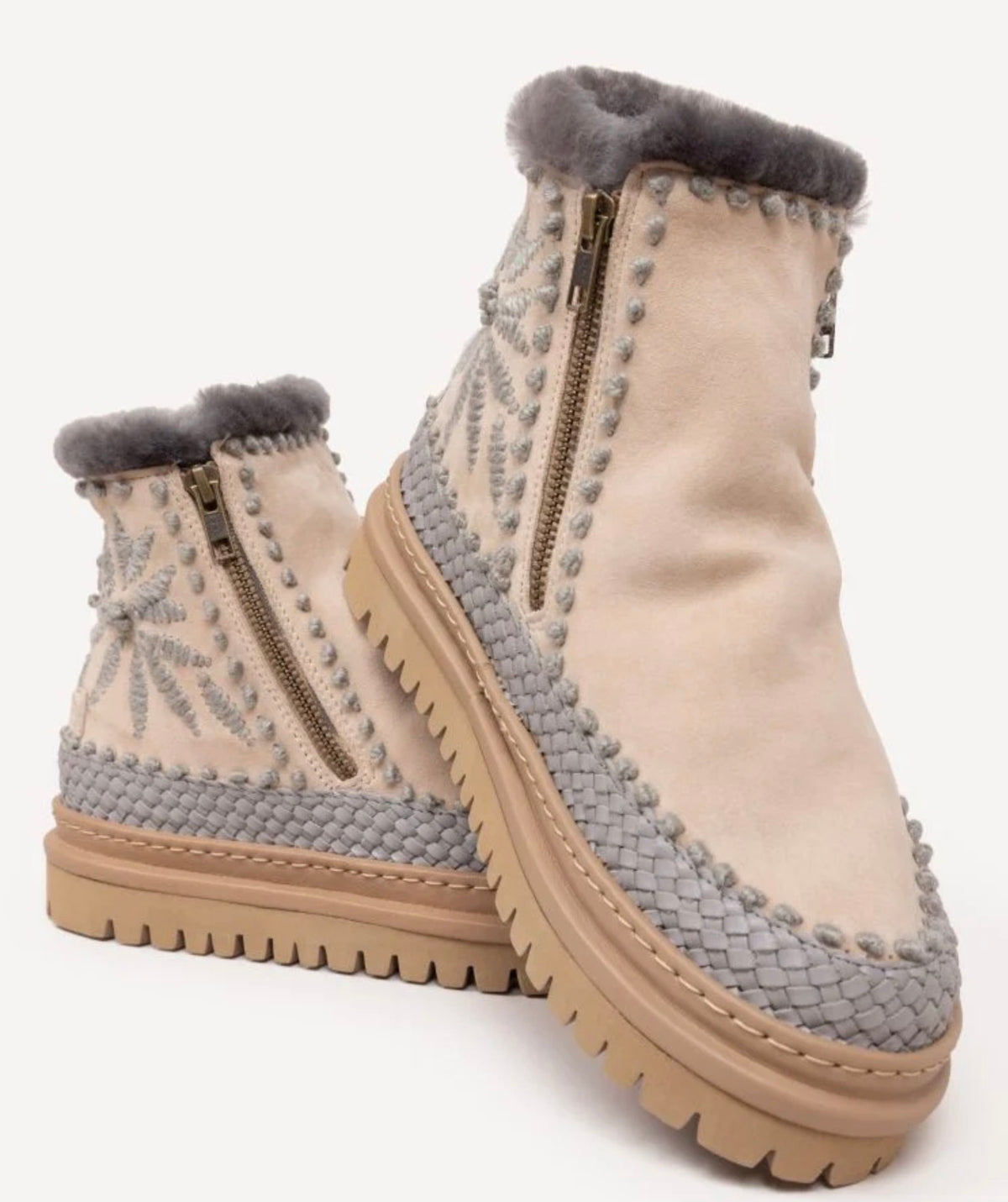 Setsu Floral Sand Suede Grey