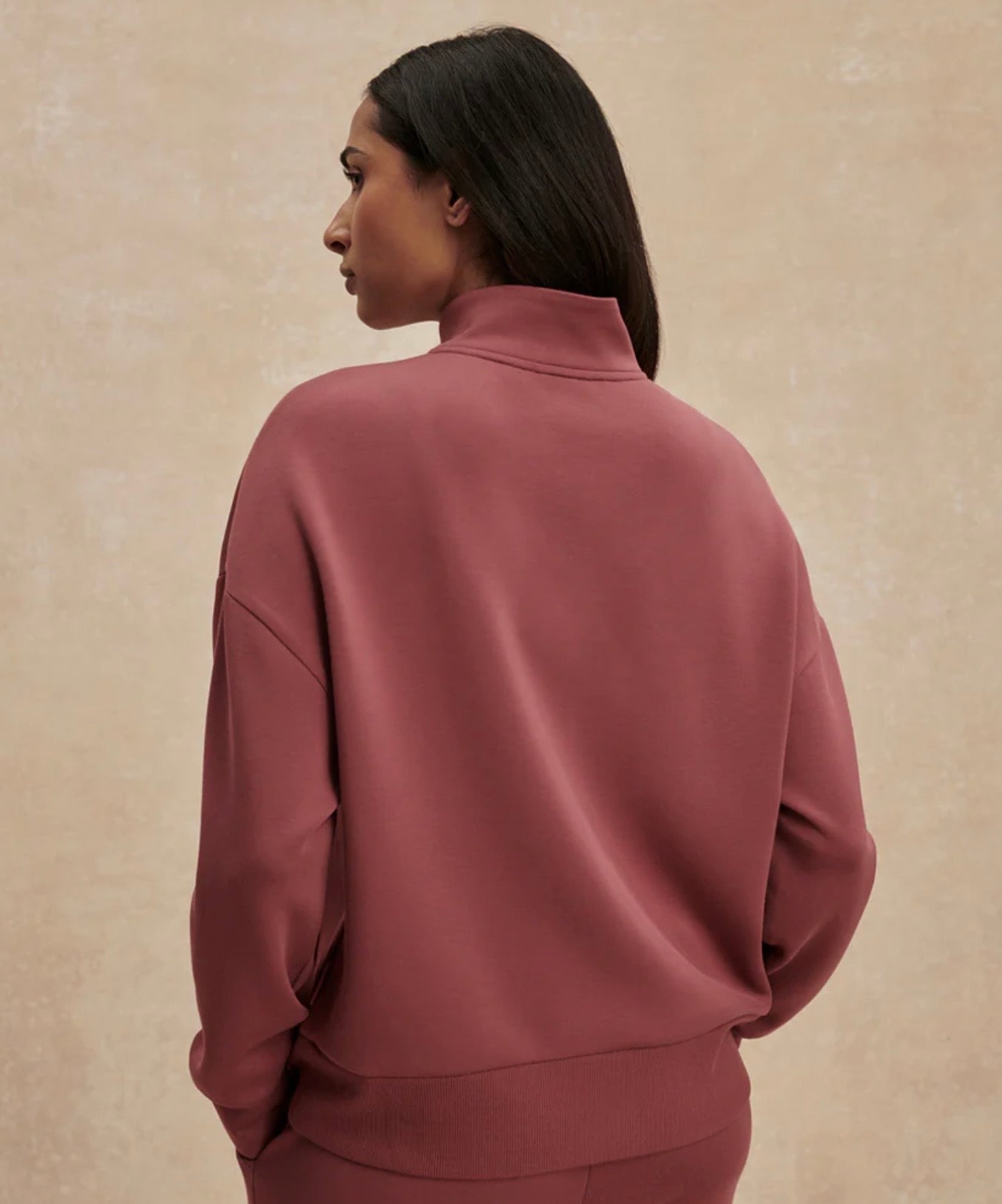 Mavis Mock Neck Sweat Wild Rhubarb