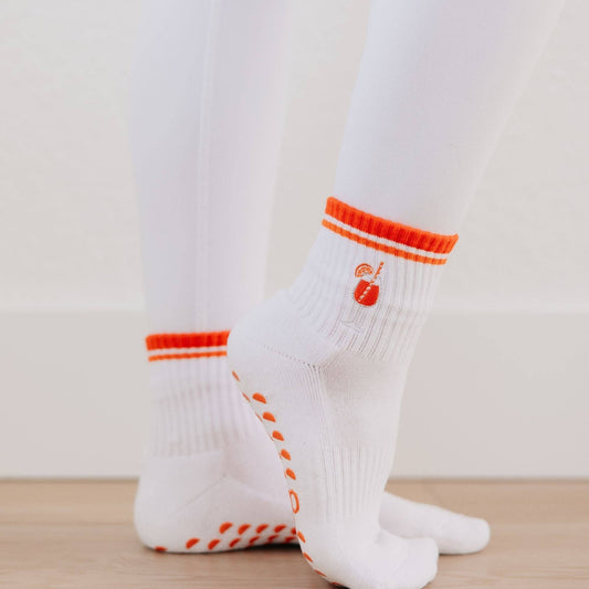 Aperol Spritz Summer Pilates Grip Socks Orange Details: One size
