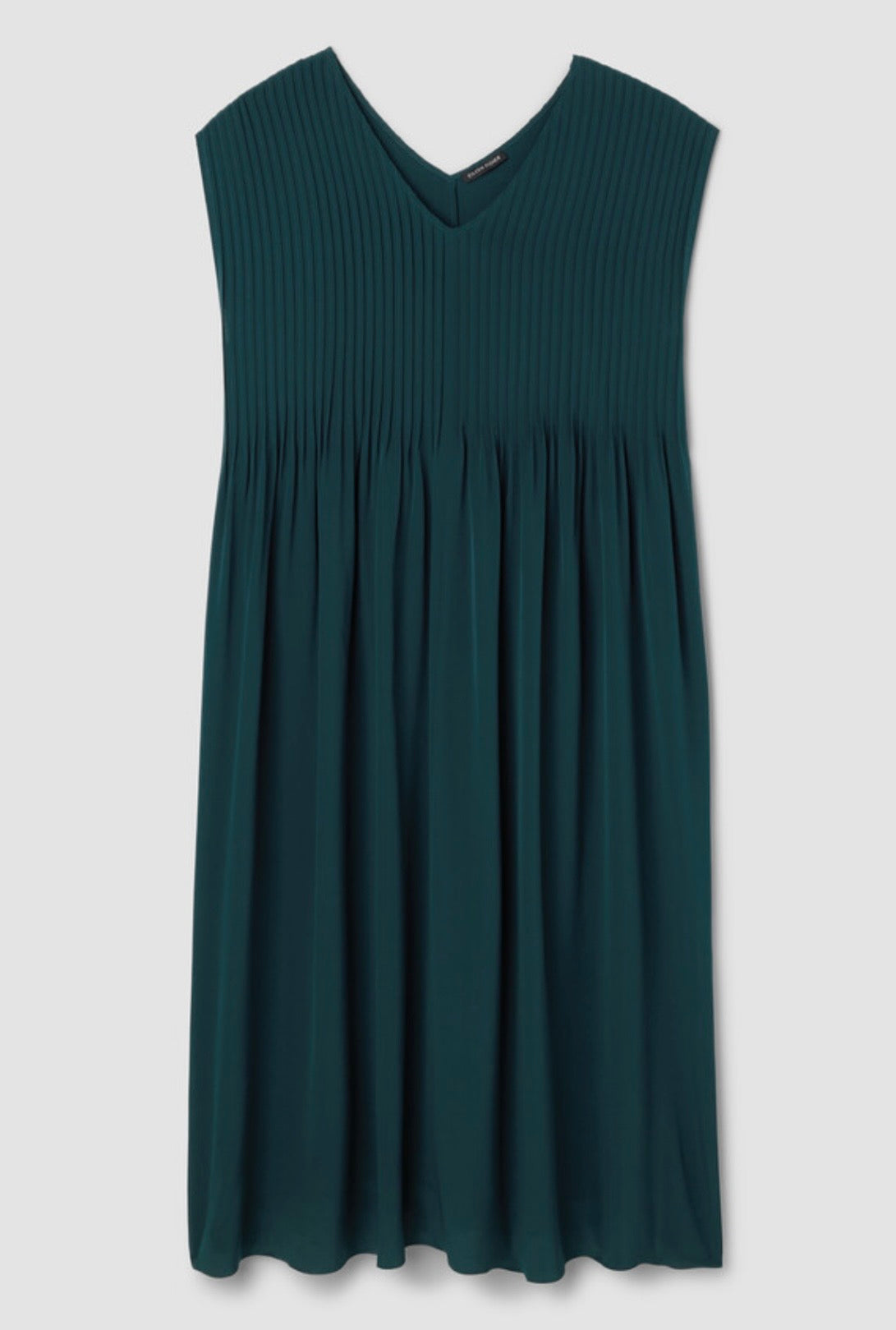 V-Neck Pintuck Dress