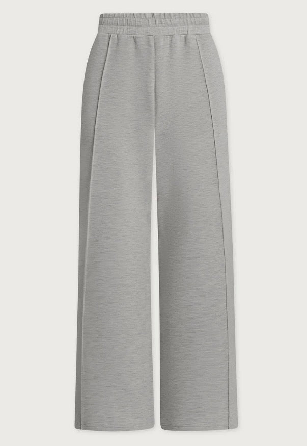 The Wide Leg Pant 28" Light Grey Marl