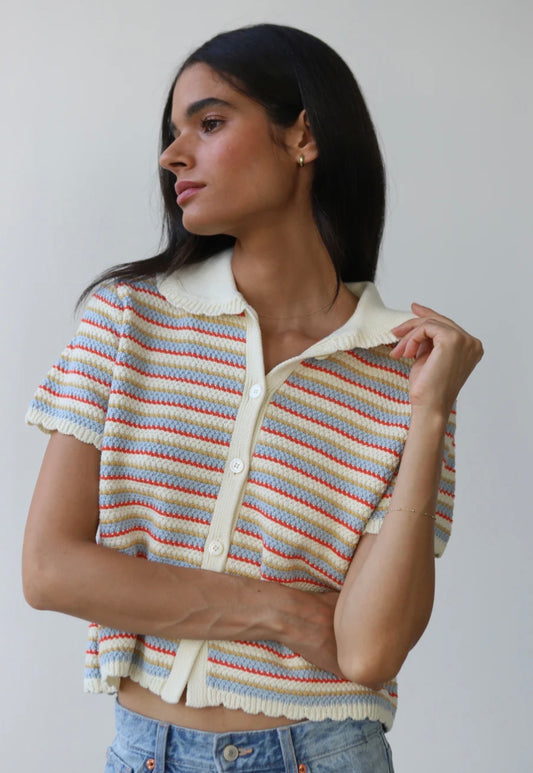 Mai Crochet Polo Creme