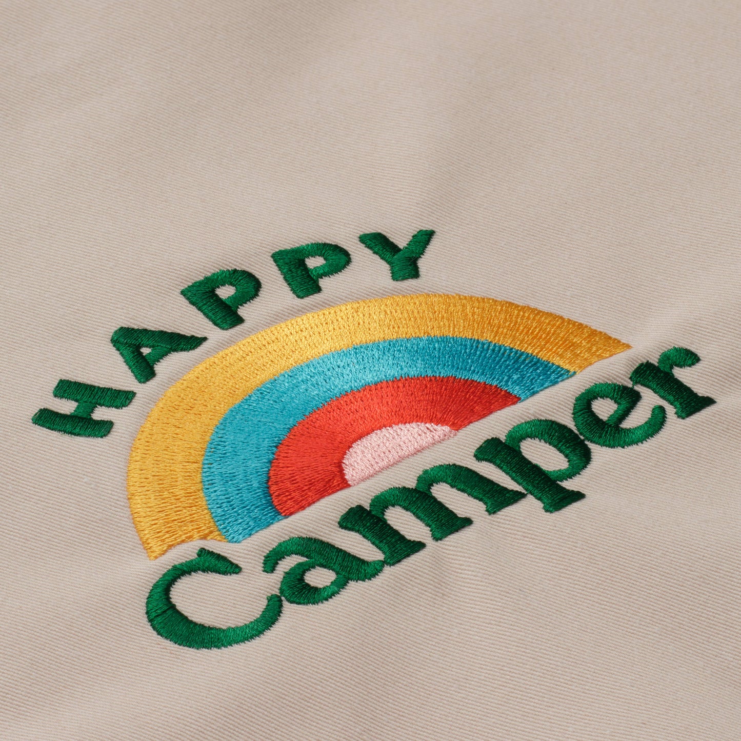 Happy Camper Embroidered Dog Bandana: L - up to 26”