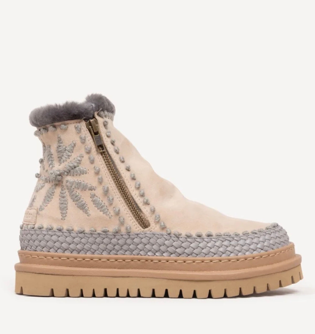 Setsu Floral Sand Suede Grey