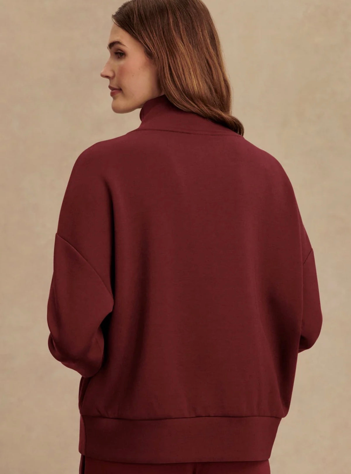 Hawley Half-Zip Sweat New Maroon