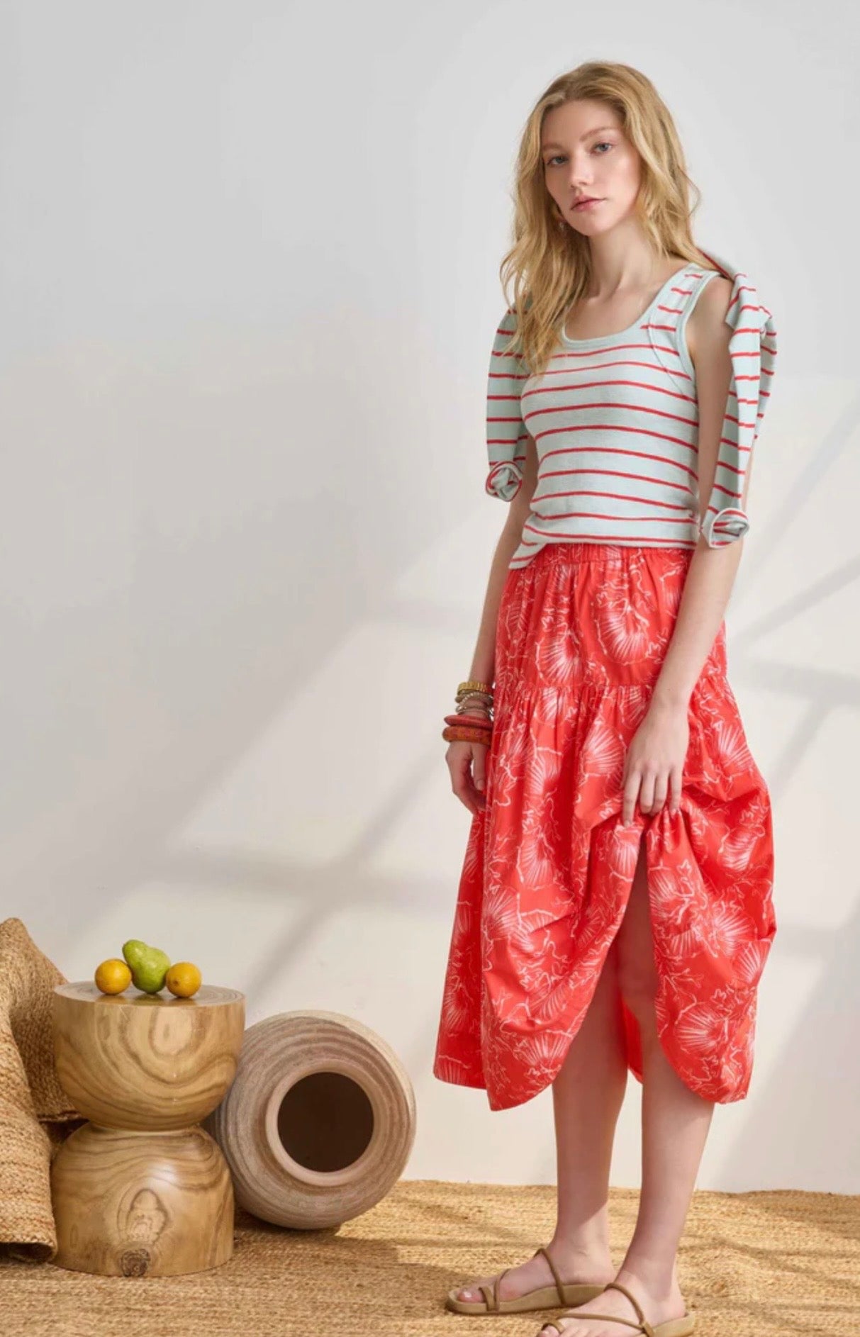 Poplin Yoke Skirt