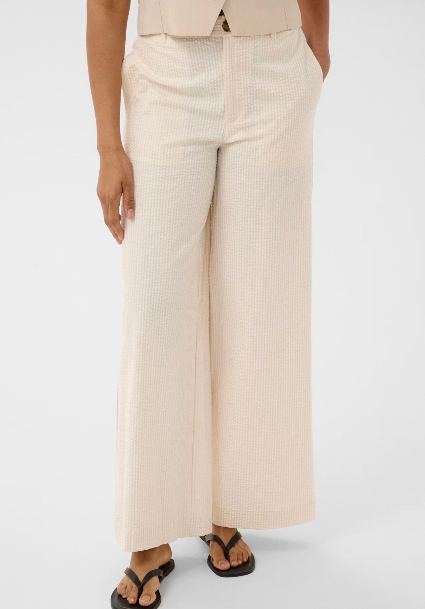 Brita Trousers Whisper White Stripe