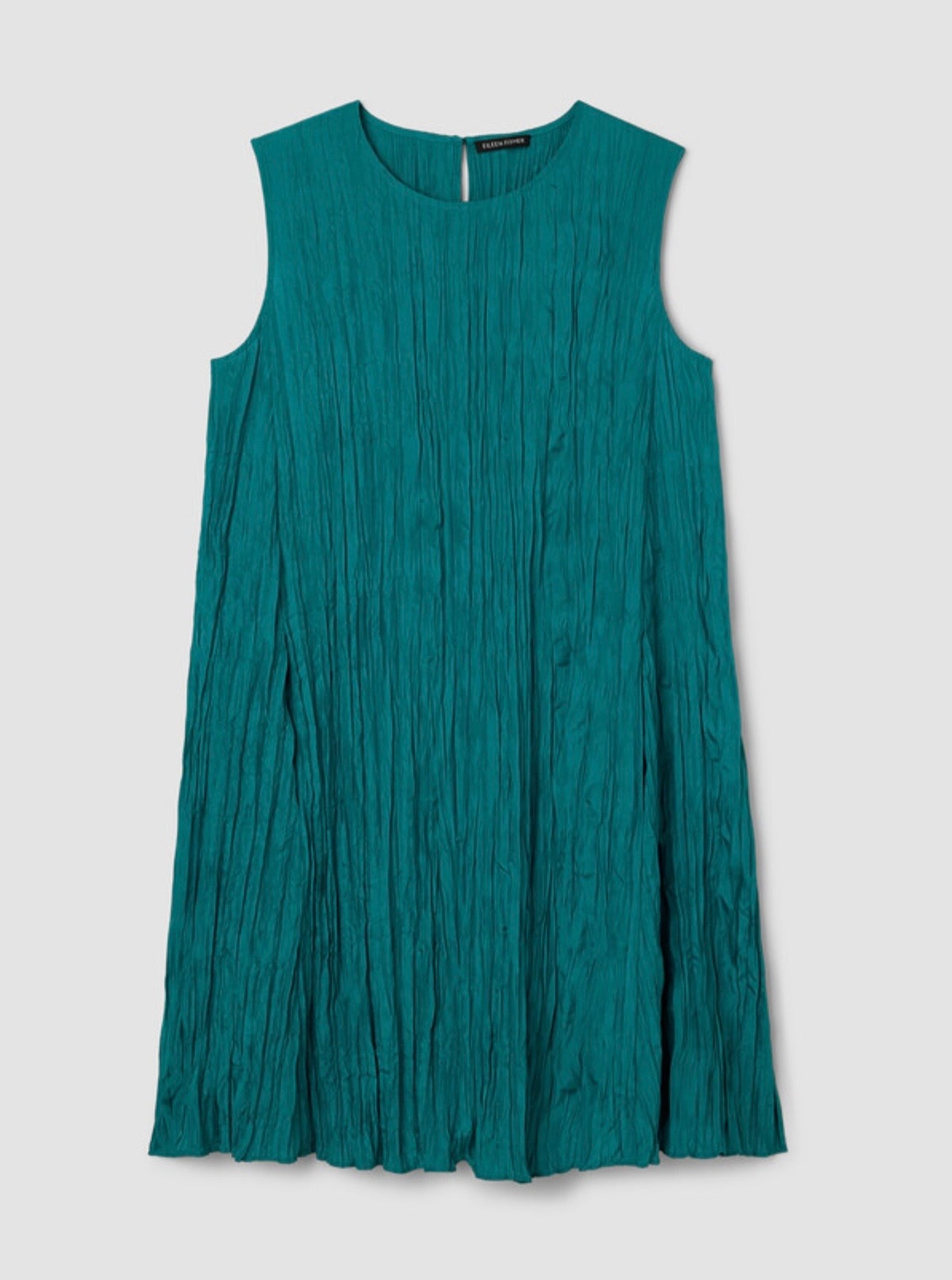 Teal Round Neck A-Line Dress