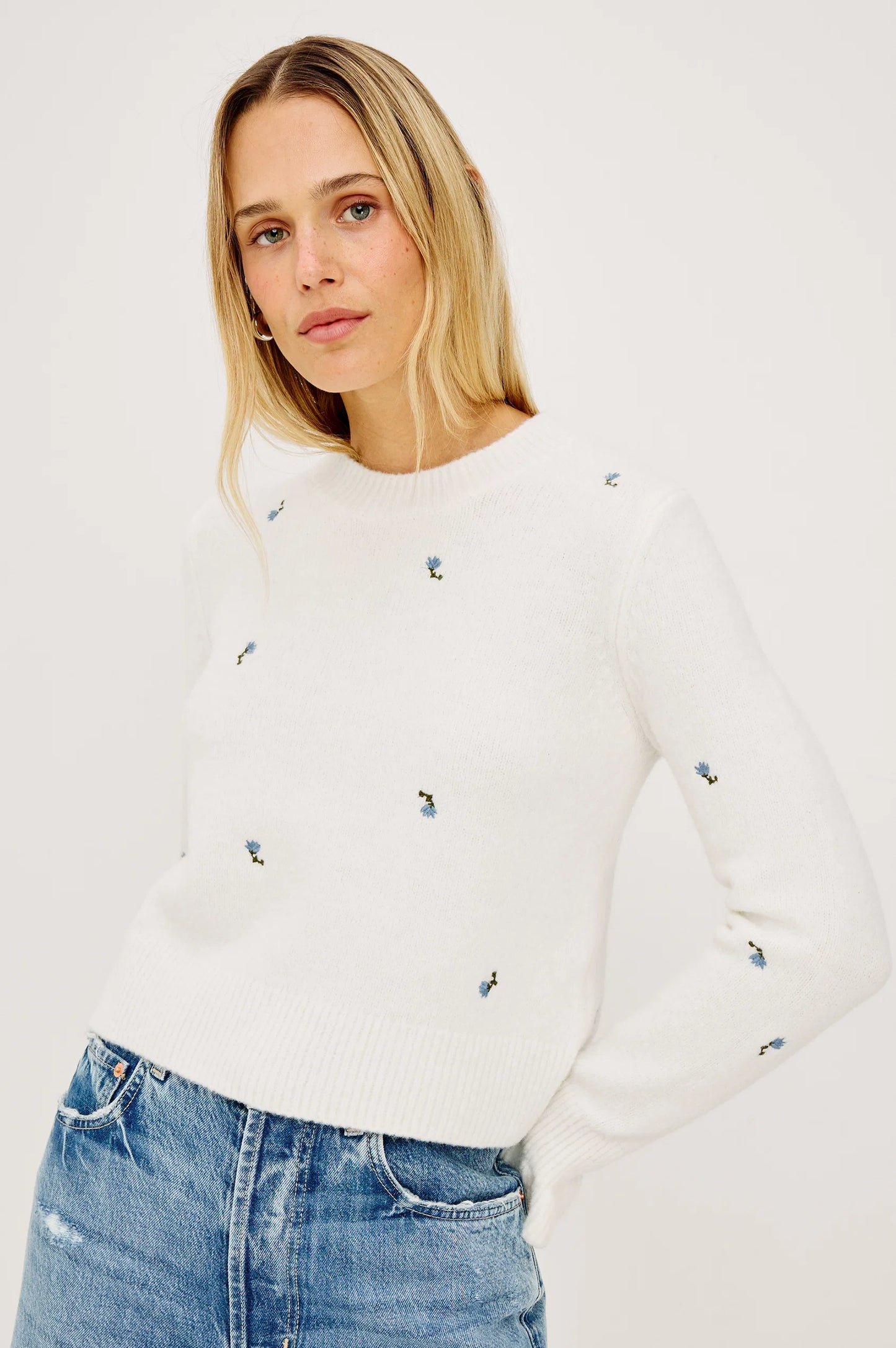 Bettie Sweater Blue Buds