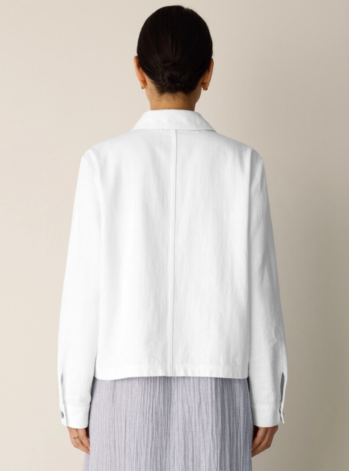 Slubby Organic Cotton Linen Classic Collar Jacket