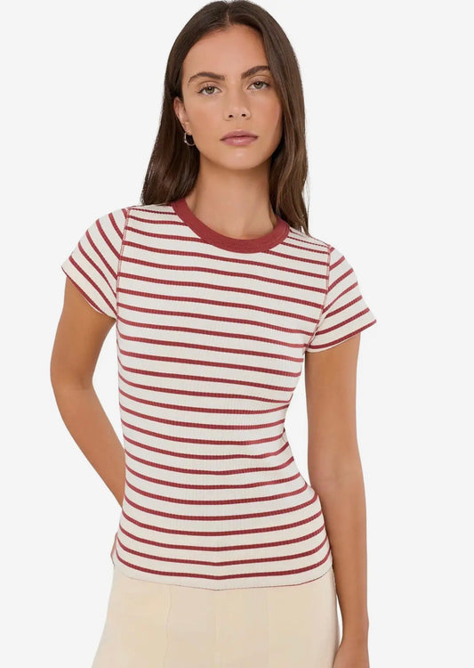 Ribbed Short Sleeve Crew