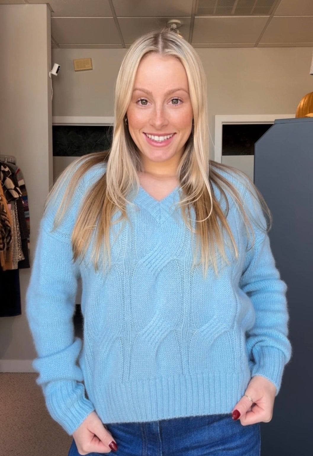 Cable V-Neck