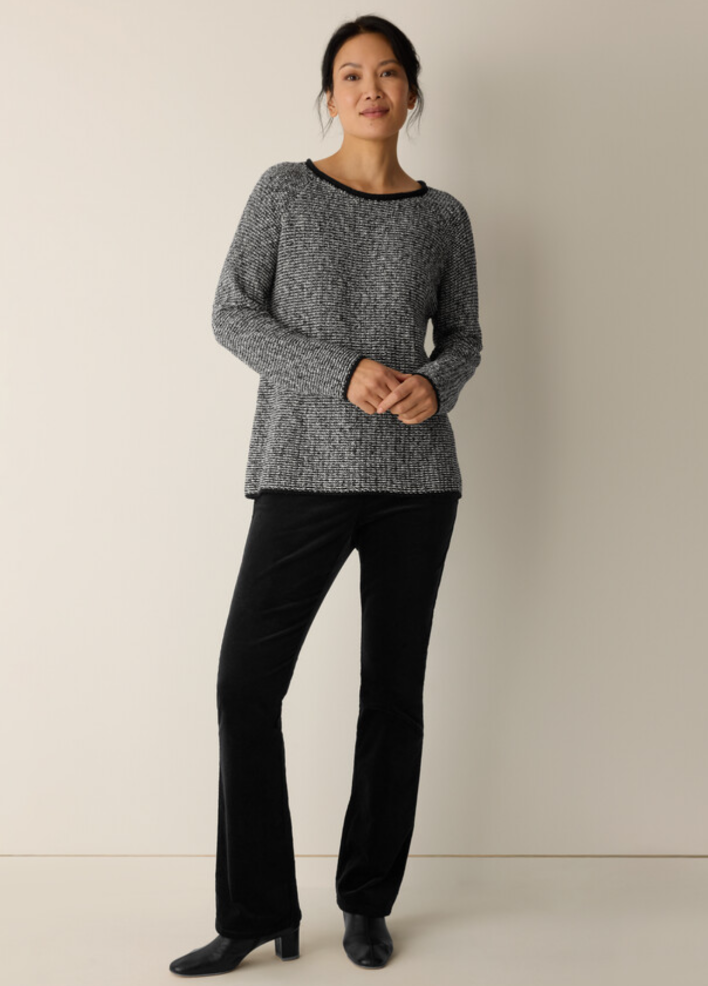 Peruvian Cotton Cloud Jewel Neck Top