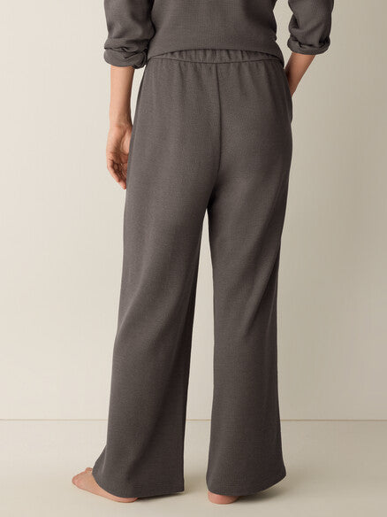 Waffle Doubleknit Wide-Leg Pant