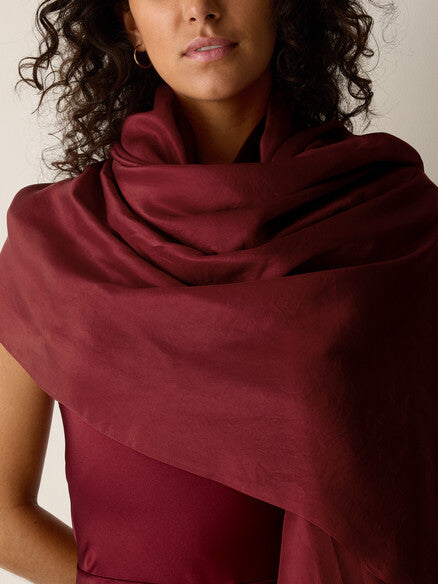 Washed Organic Silk Parachute Scarf