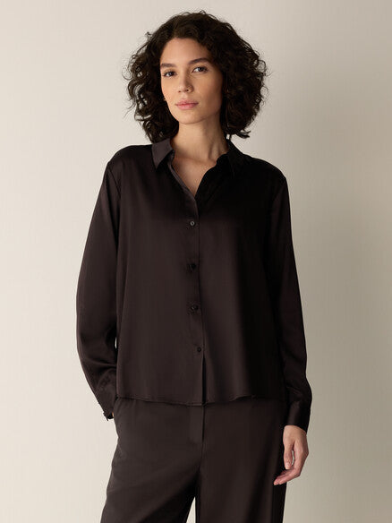 Stretch Silk Classic Collar Shirt