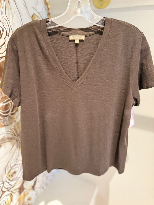 V-Neck Tee Espresso