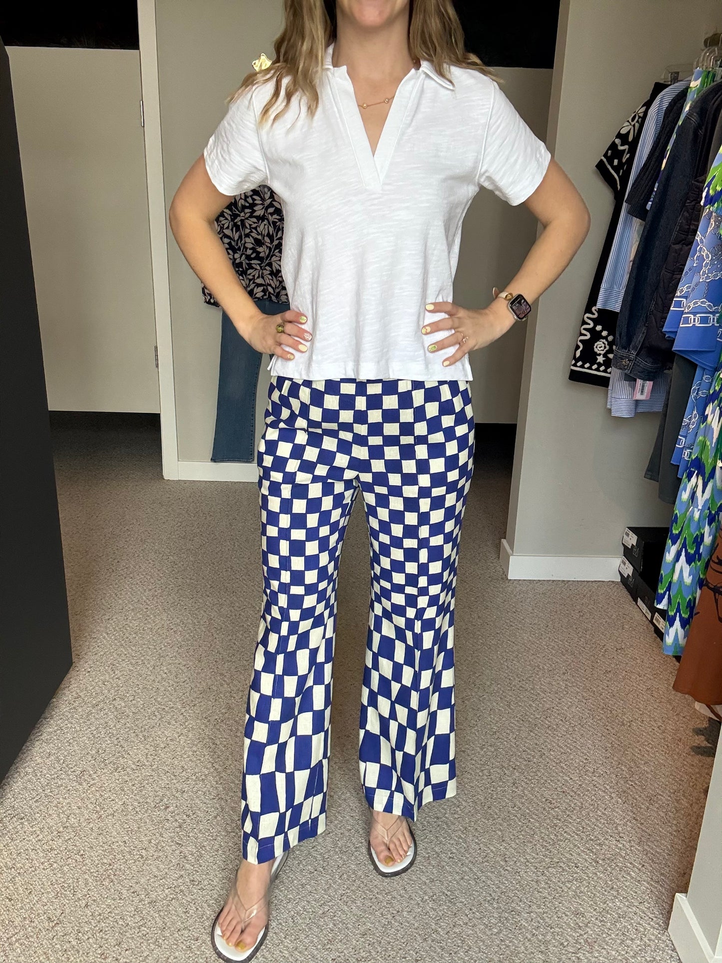 Blue Checked Pant