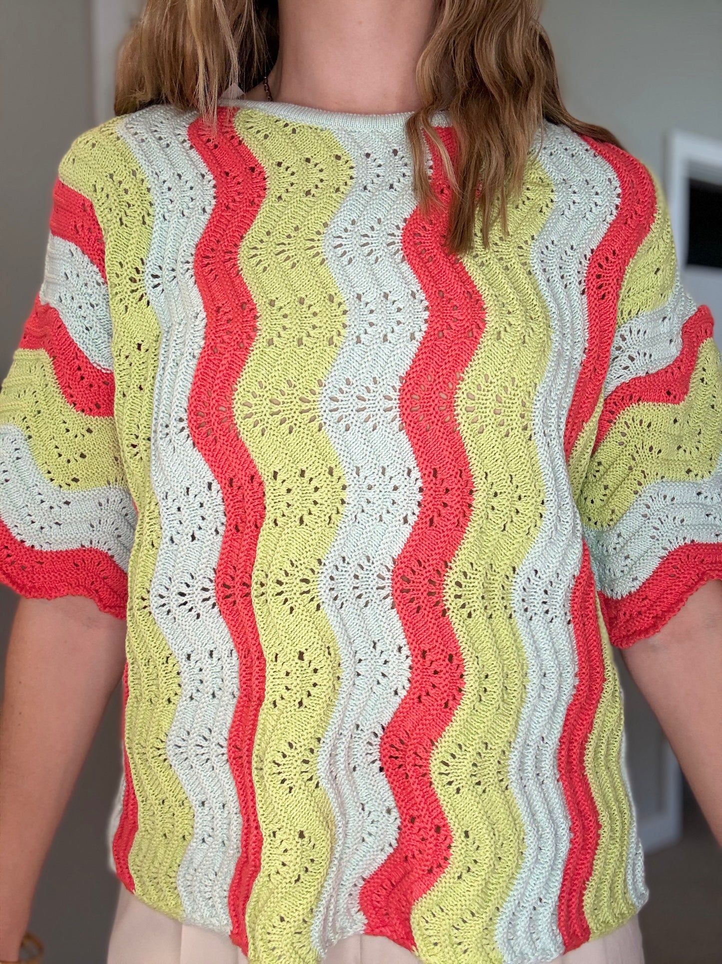 Crochet Multi Stripe Top
