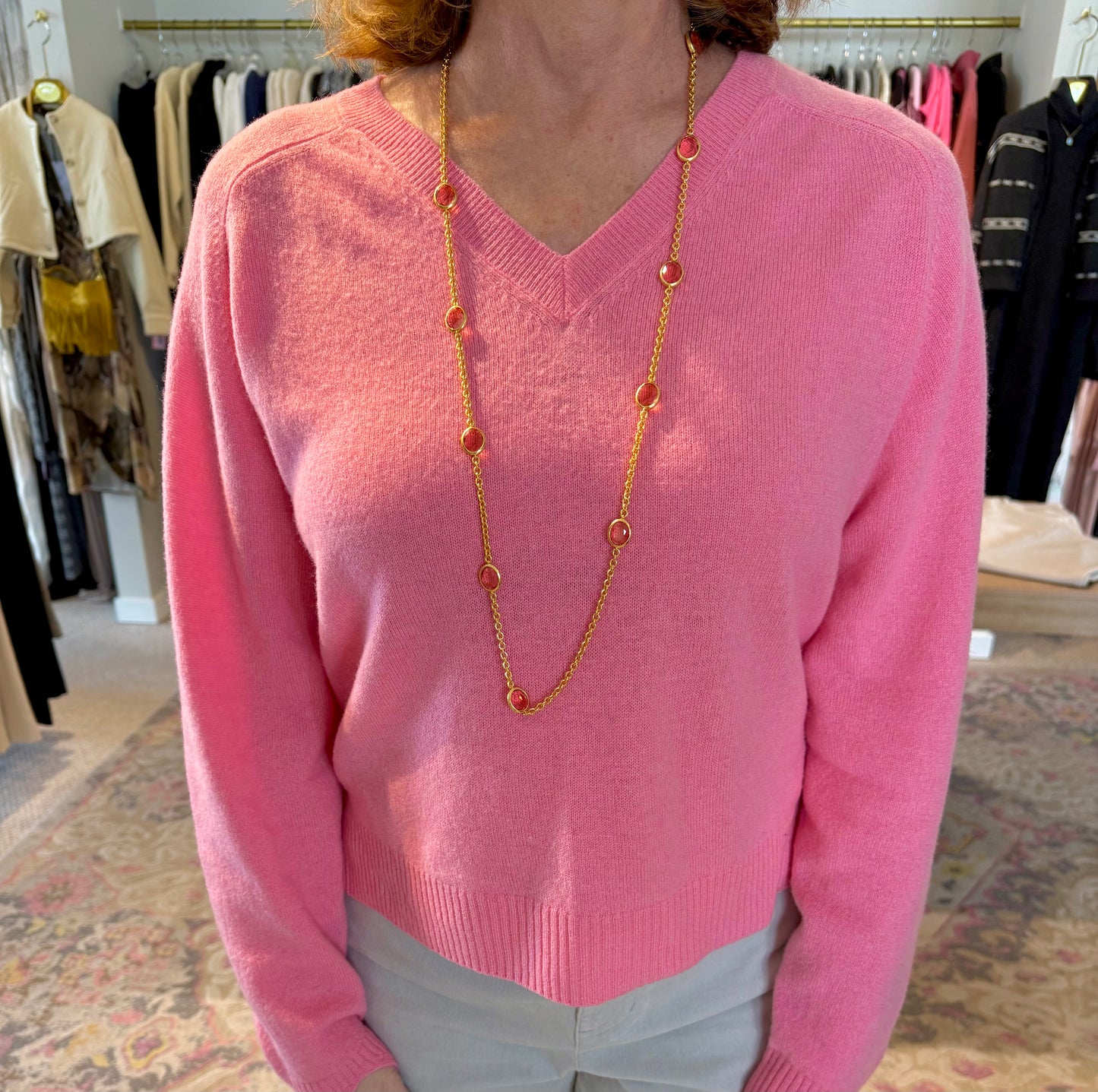 Mini V Blushy Sweater