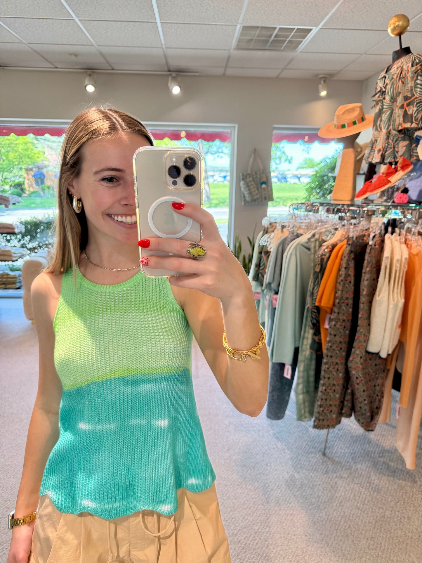 Ombre Scallop Tank