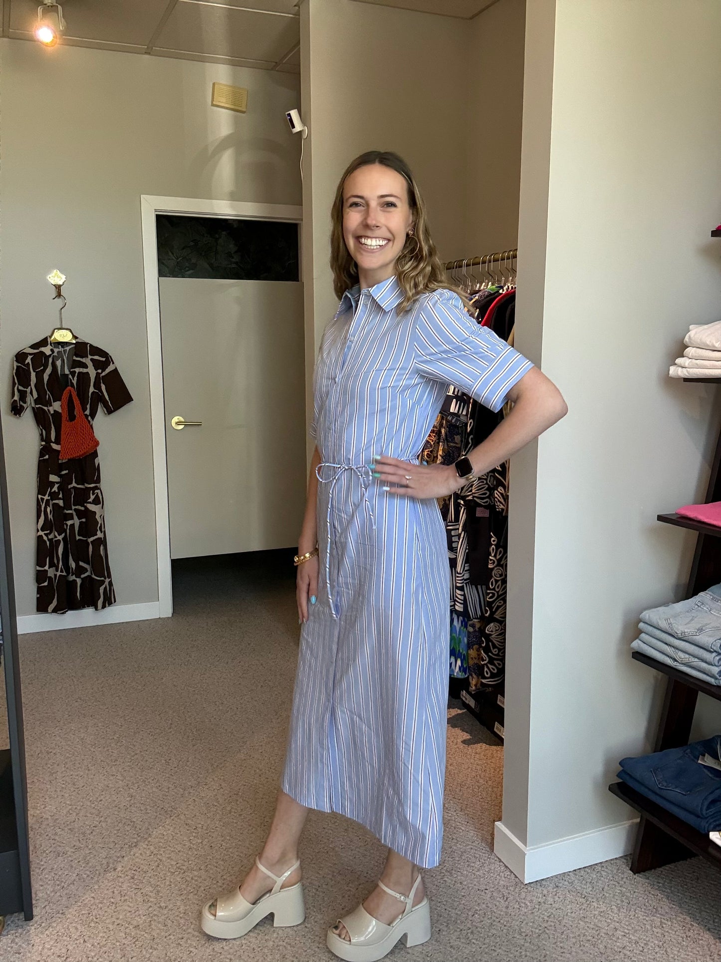 Bevera Striped Dress