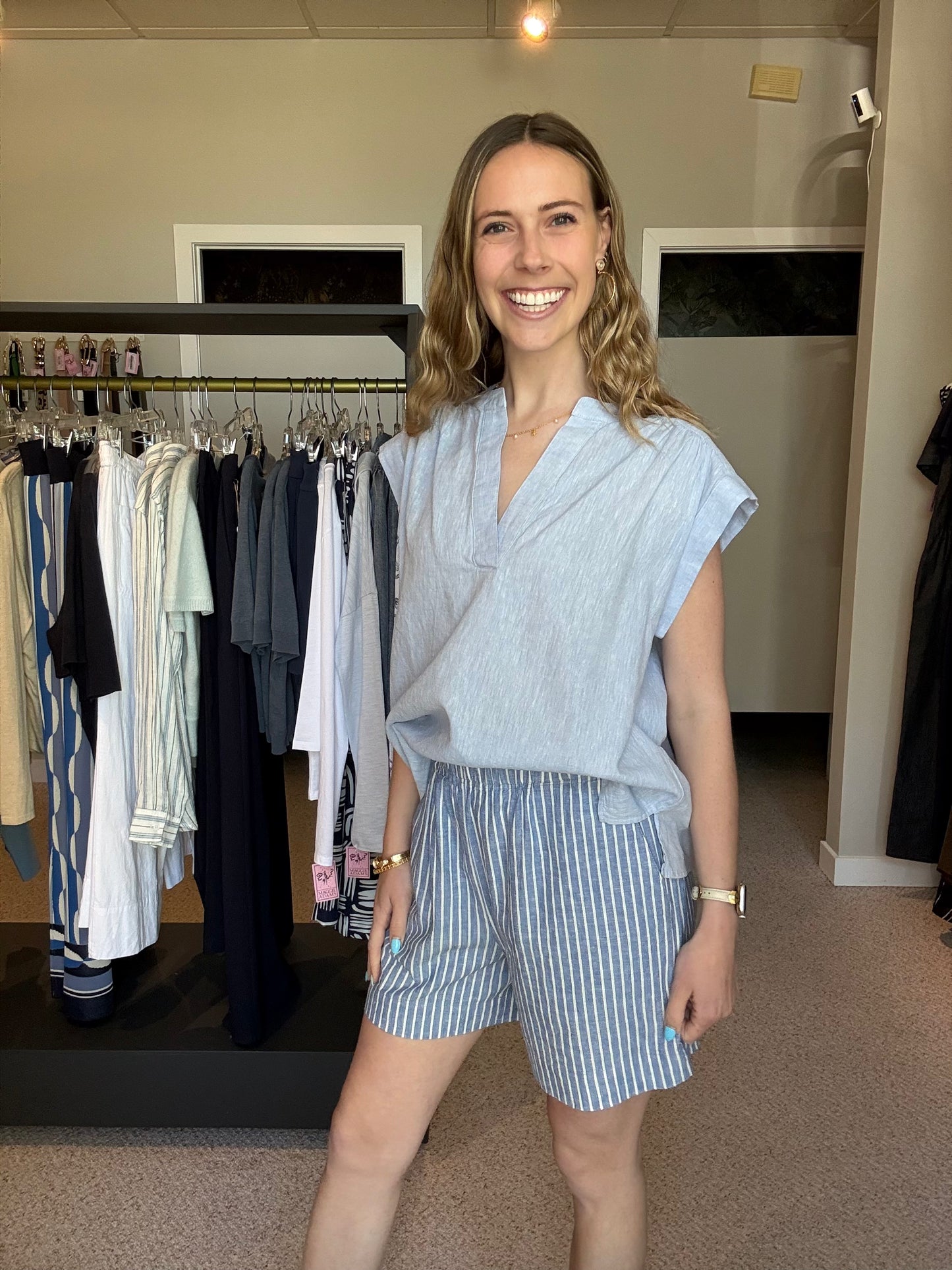 Rigge Blue Stripe Shorts