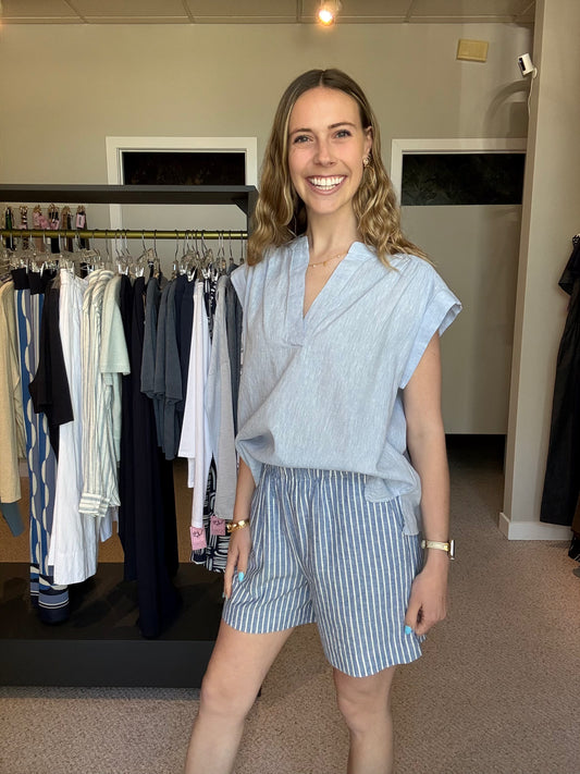 Rigge Blue Stripe Shorts