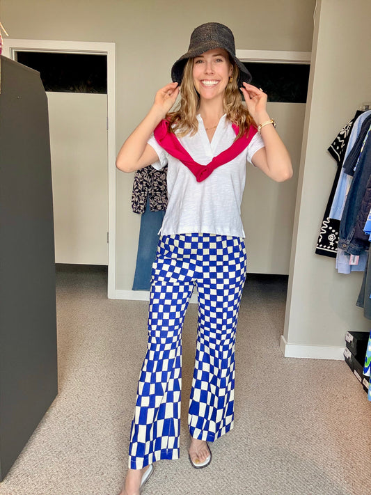 Blue Checked Pant