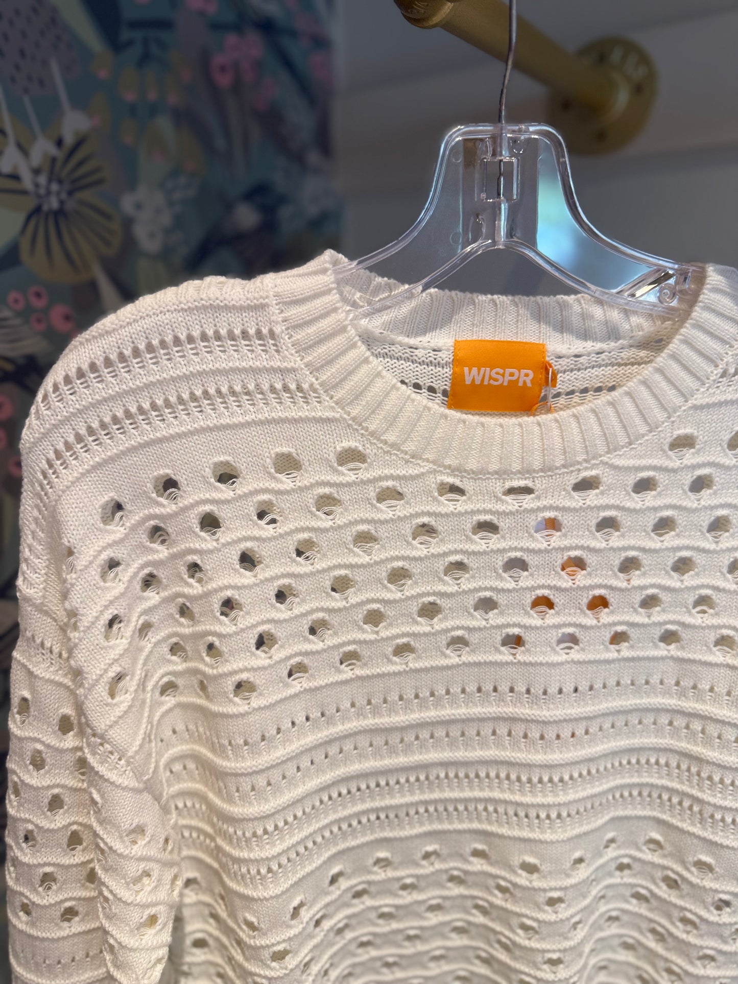 Pointelle Crew Sweater