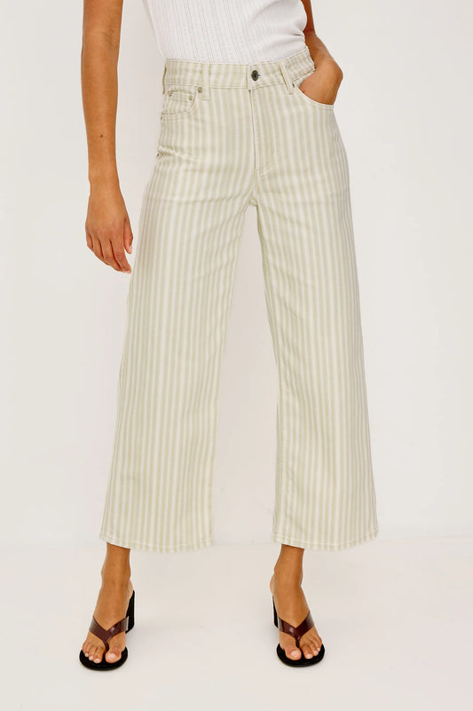 Malibu Stripe Denim Crop