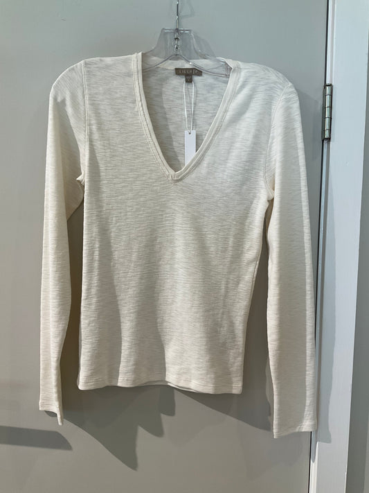 Rib Slub Long Sleeve V-Neck