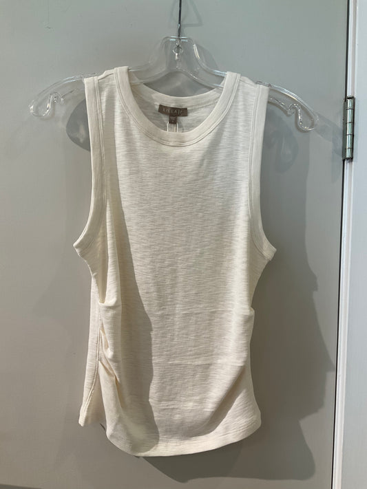 Rib Slub Side Pleat Tank