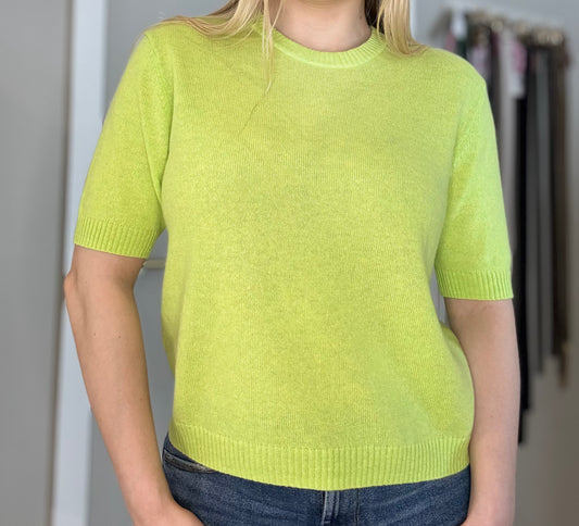 Cropped S/S Tennis Ball Crew