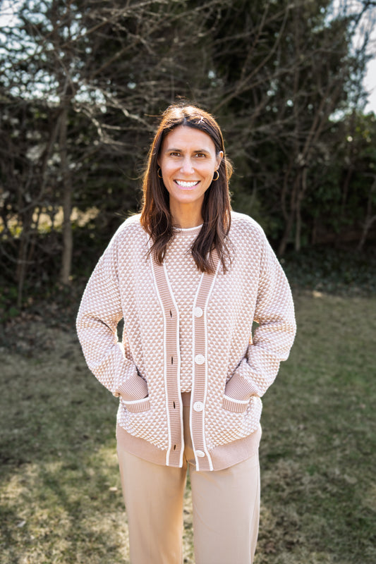 Tarran Stitch Knit Cardigan