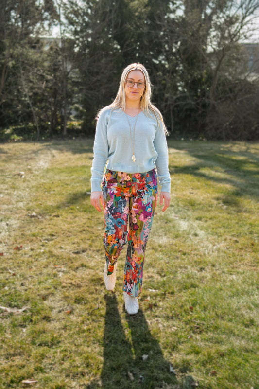 Floral Crop Pant