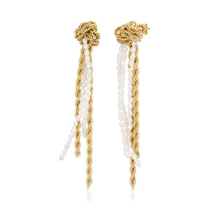 Brittany Chain Pearl Earrings