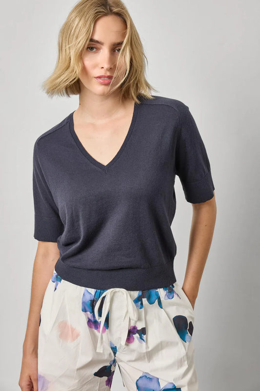 V-Neck Saddle Sleeve Sweater